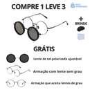 Óculos de Sol com Lentes Ajustáveis e Polarizadas + Capinha Protetora de Brinde