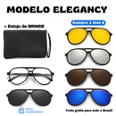 Óculos de Sol Polarizado Multicor 6 em 1 + Estojo de Brinde