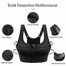 Sutiã Esportivo Ultimate - Zíper Frontal, Alças Ajustáveis e Resistente a Impactos!