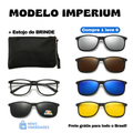Óculos de Sol Polarizado Multicor 6 em 1 + Estojo de Brinde