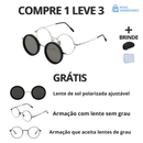 Óculos de Sol com Lentes Ajustáveis e Polarizadas + Capinha Protetora de Brinde