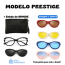 Óculos de Sol Polarizado Multicor 6 em 1 + Estojo de Brinde