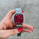 COMPRE 1 e LEVE 2 - Relógios CASIO Vintage Ultra Luxo Casal Red - Resistente à água | Aço Inoxidável + Caixinha CASIO de Brinde