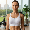 Sutiã Esportivo Ultimate - Zíper Frontal, Alças Ajustáveis e Resistente a Impactos!