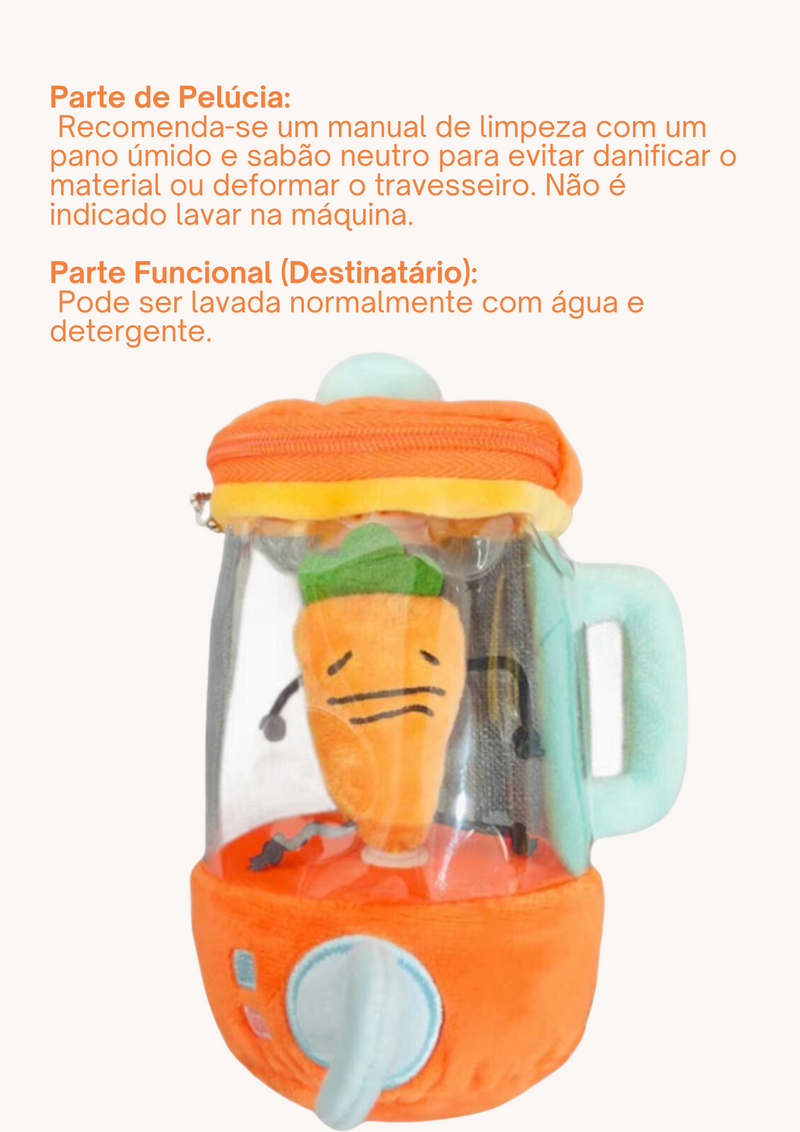 Espremedor de Cenoura de Pelúcia - Diversão Garantida Para as Crianças