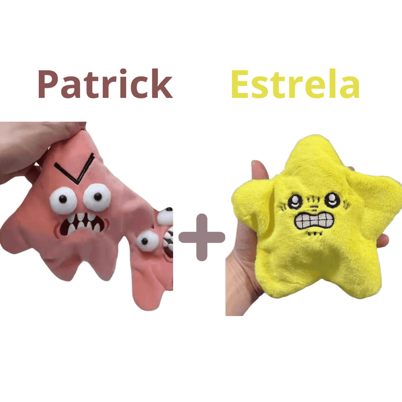 Patrick e Star - Brinquedo de Pelúcia que se mexe - News™