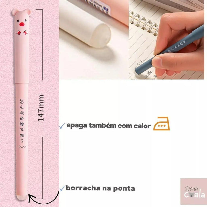 MagicPencil - Caneta Apagável Personalizada Kit c/ 4 unidades - News™