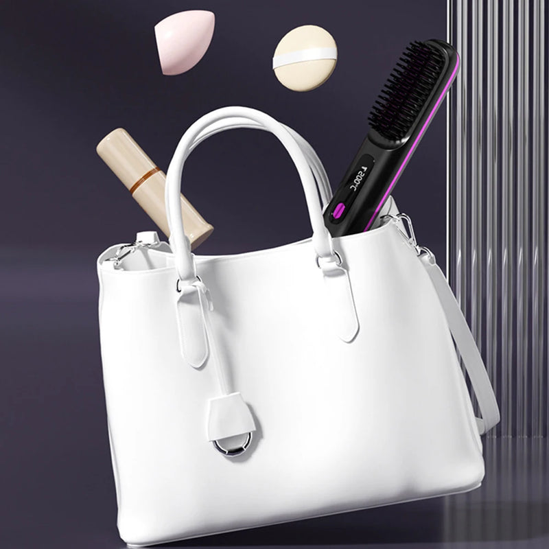 AirGlow - Escova Alisadora Profissional Sem Fio + Brindes Exclusivos