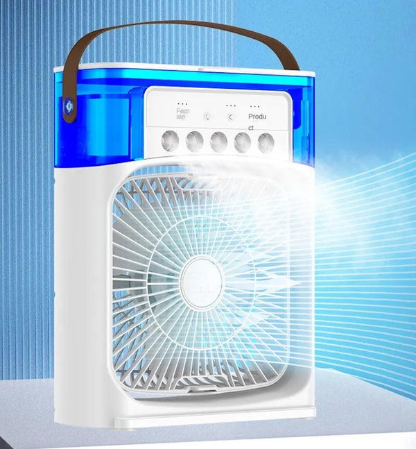 Ventilador Umidificador Portátil Com Reservatório para Água e Gelo