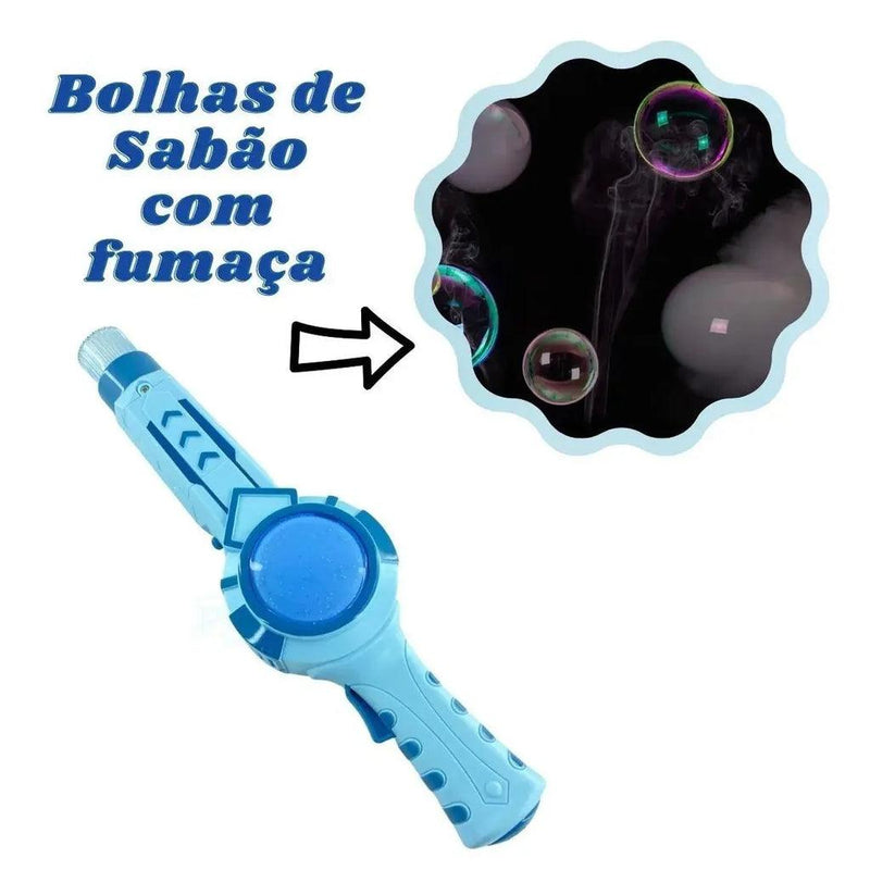 MagicBubble - Varinha Mágica que solta Bolhas de Sabão c/ Fumaça Dentro - News™