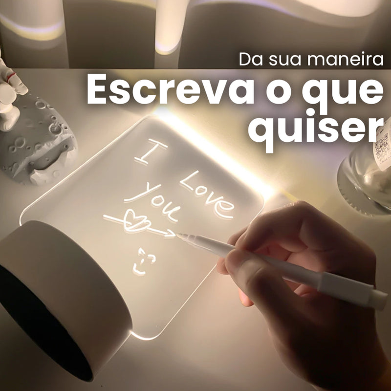 Luminária Mágica de Recados e Desenhos Iluminados - O Presente Perfeito Para a Sua Pessoa Favorita!