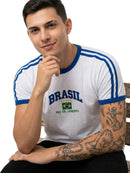 Camiseta Masculina Bordada do Brasil