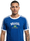 Camiseta Masculina Bordada do Brasil