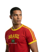 Camiseta Masculina Bordada do Brasil
