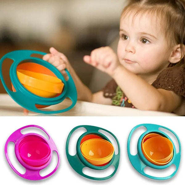 Tigela Mágica Infantil Rotação de 360°
