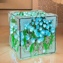 Luminária Cubo de Tulipas 3D LED com Efeito Infinito