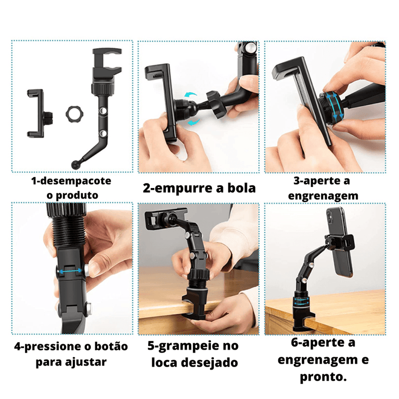 Suporte Multifuncional Giratório 360° Inteligente - News™